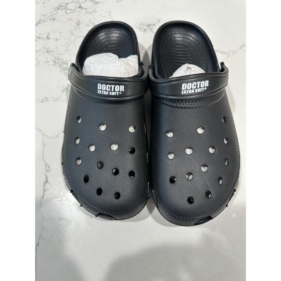 NWT Doctor Soft Black Slip on Comfort Shoes Clogs Size Men 10 Women 12 - Picture 2 of 7